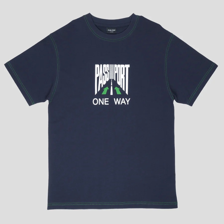 Pass Port One Way T-Shirt - Navy