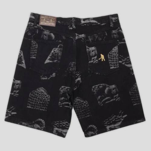 Pass Port Workers Club Denim Short - Laser Etched Trinkets Black
