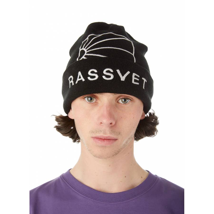 Rassvet Logo Knit Beanie - Black
