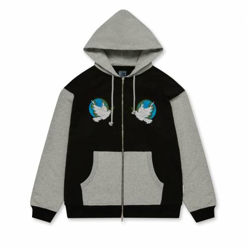 Rassvet Peace Dove Zipped Hoodie - Black