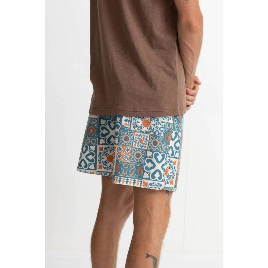 Rhythm Tile Beach Short - Teal