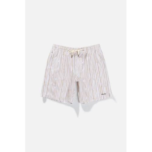 Rhythm Striped Beach Short - Camel