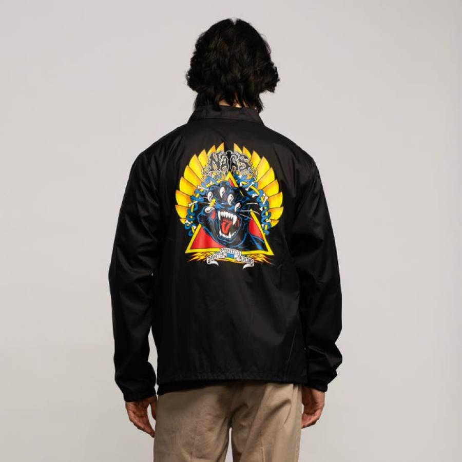 Santa Natas Cruz Screaming Panther Jacket - Black