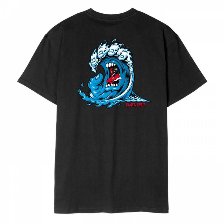 Santa Cruz Screaming Wave T-Shirt - Black