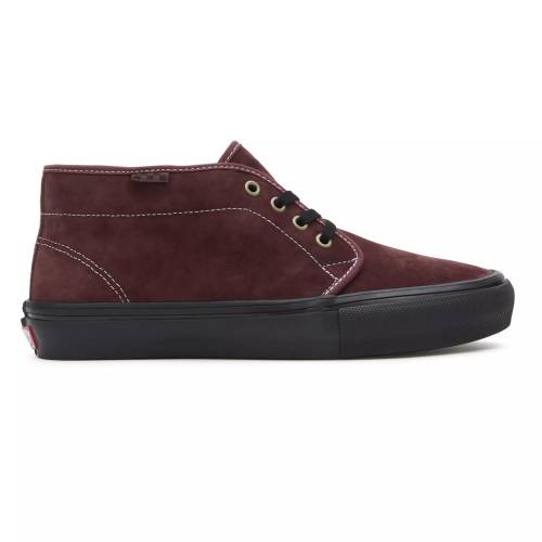 Vans Skate Chukka Shoes - Dark Red / Black