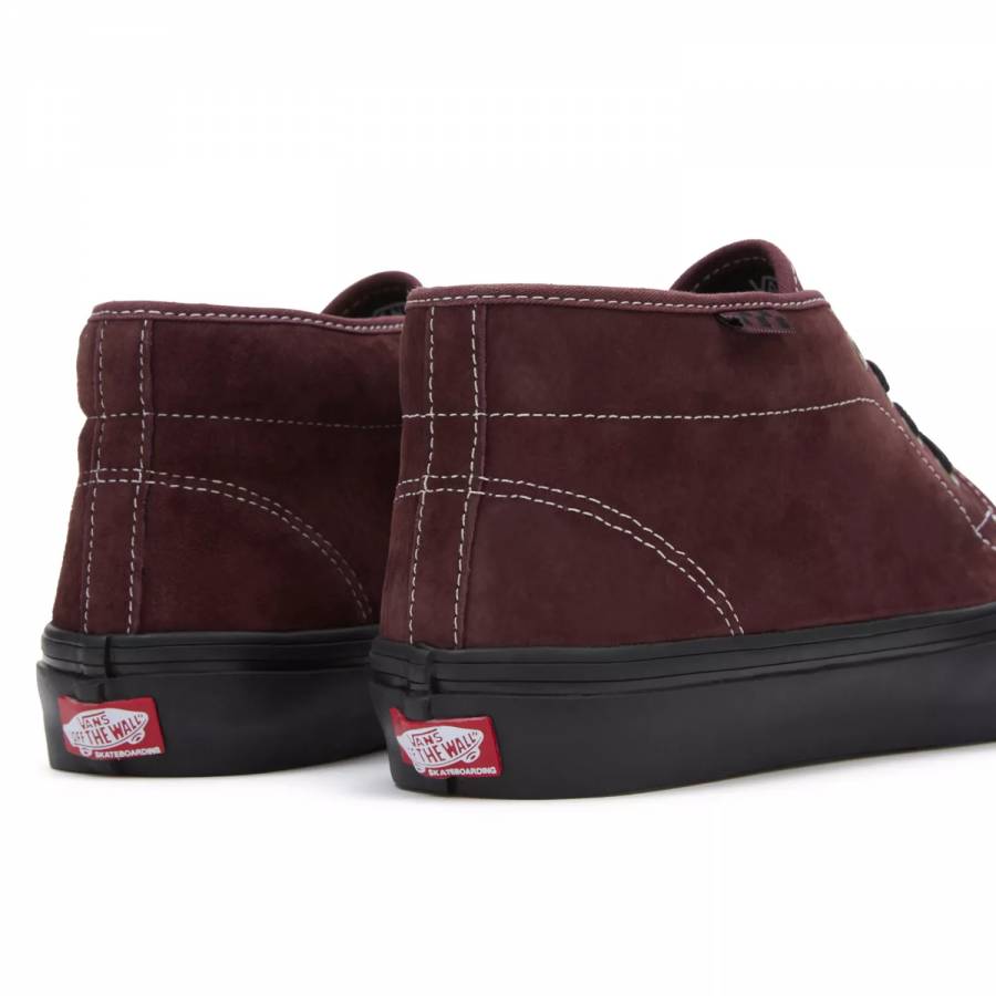 Vans Skate Chukka Shoes - Dark Red / Black