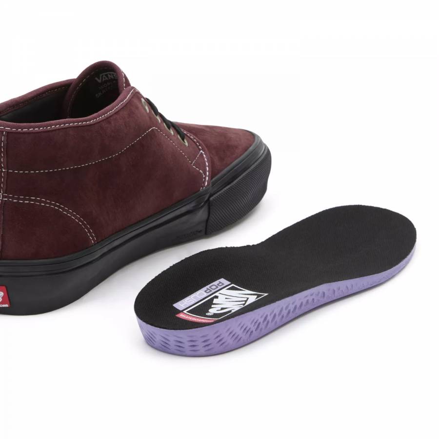 Vans Skate Chukka Shoes - Dark Red / Black