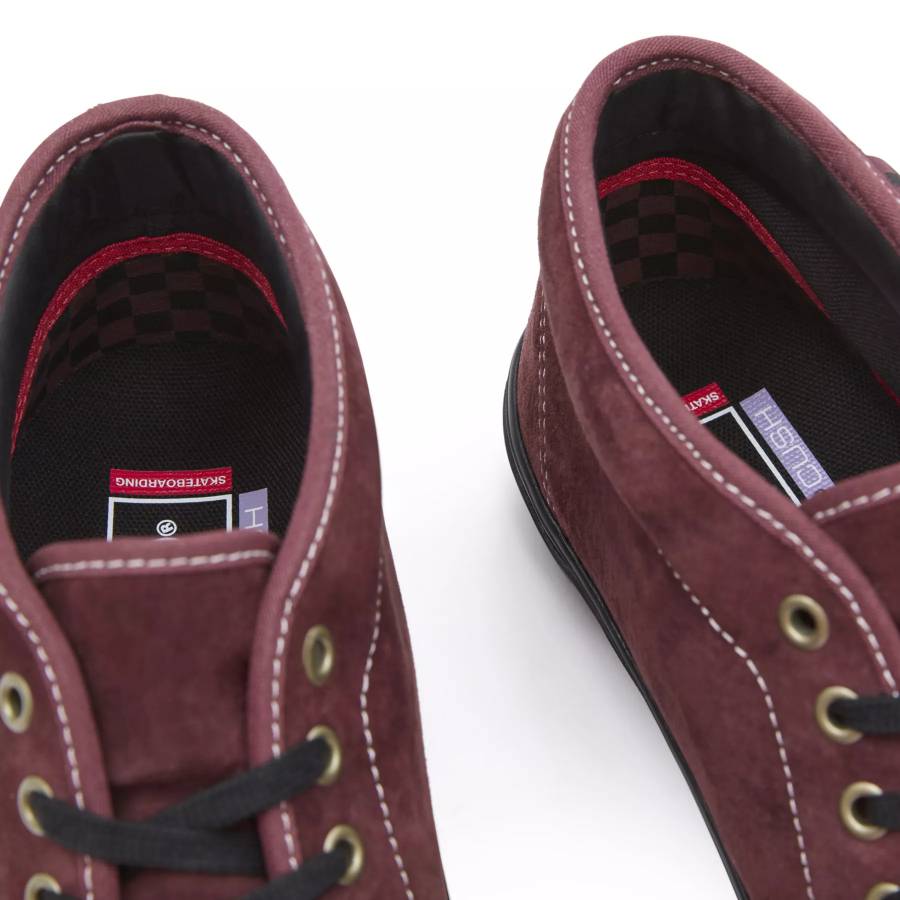 Vans Skate Chukka Shoes - Dark Red / Black