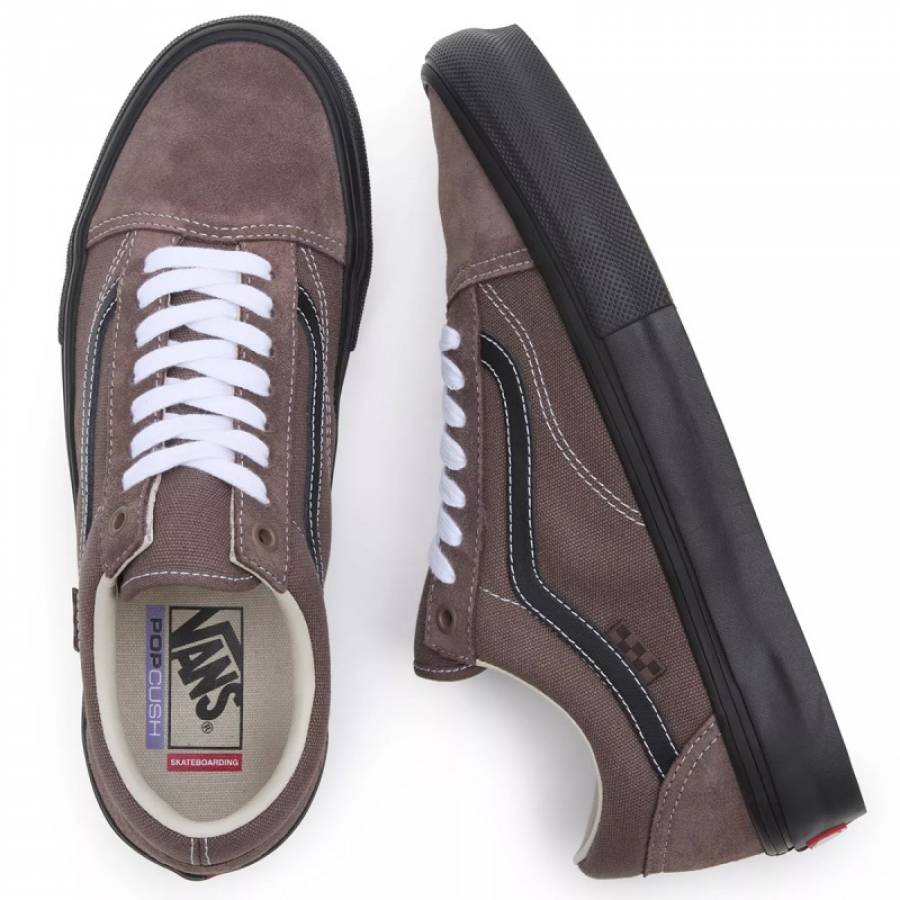 Vans Skate Old Skool Shoes - Taupe / Black