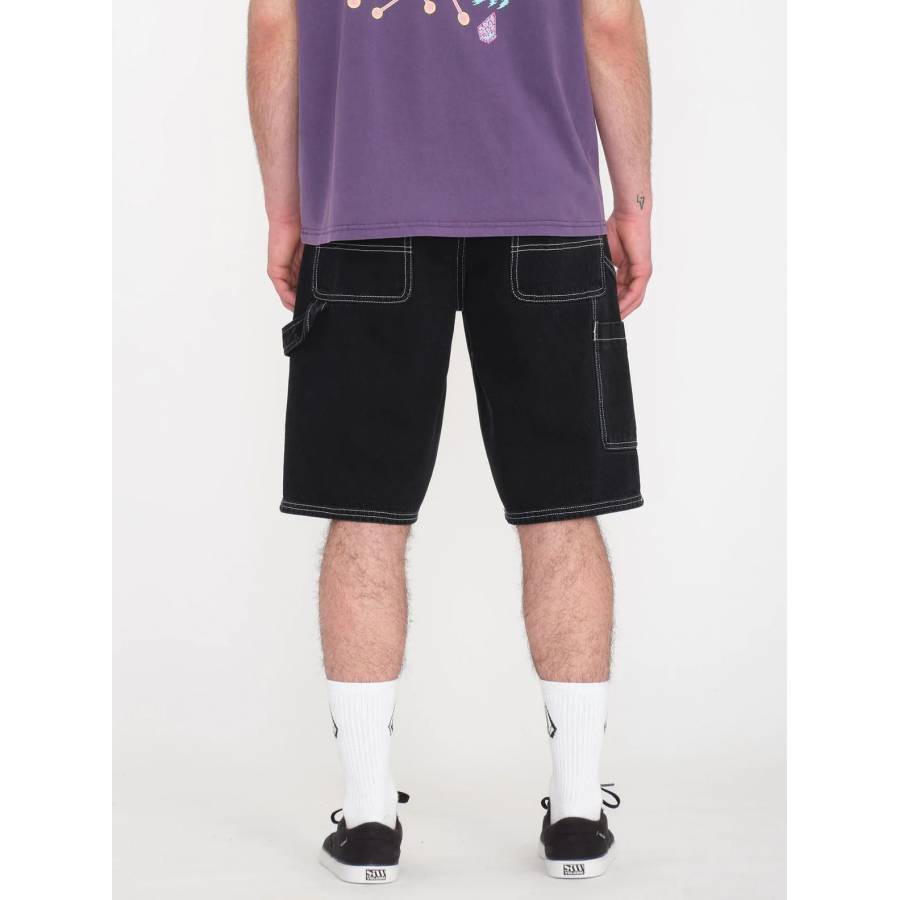 Volcom Labored Denim Utility Shorts - Black
