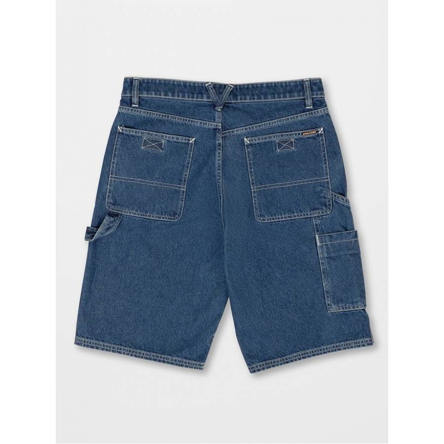 Volcom Labored Denim Utility Short - Indigo Ridge Wash