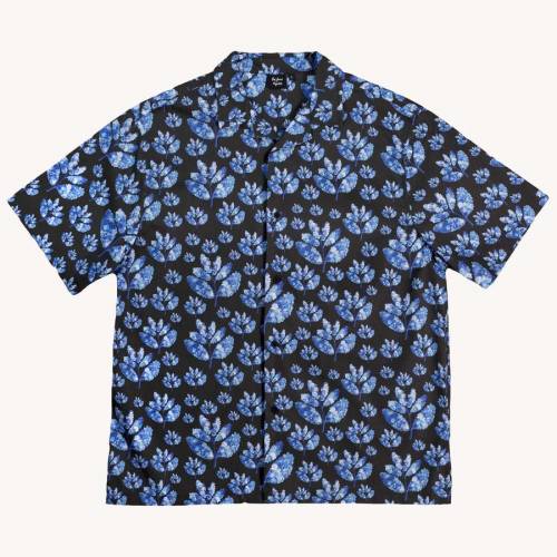 Blue Flowers X Magenta Shirt
