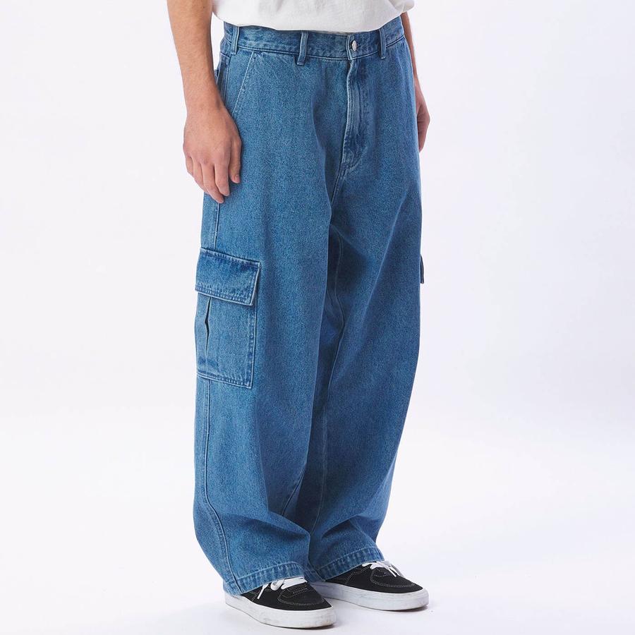Obey Bigwig Cargo Denim Pant - Light Indigo