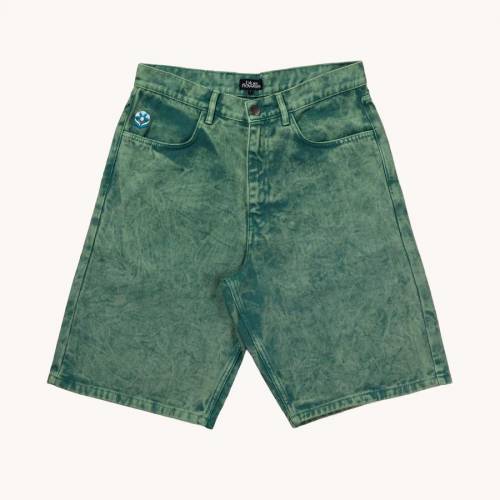 Blue Flowers Evolve Shorts - Eco Green Wash