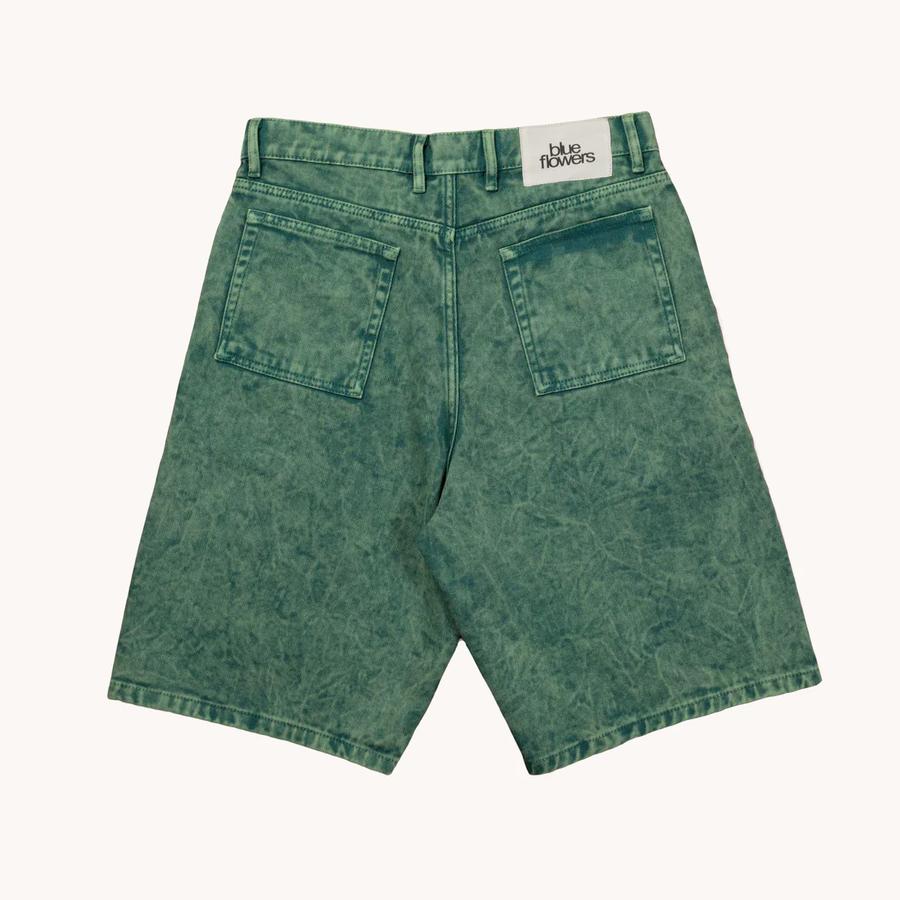 Blue Flowers Evolve Shorts - Eco Green Wash