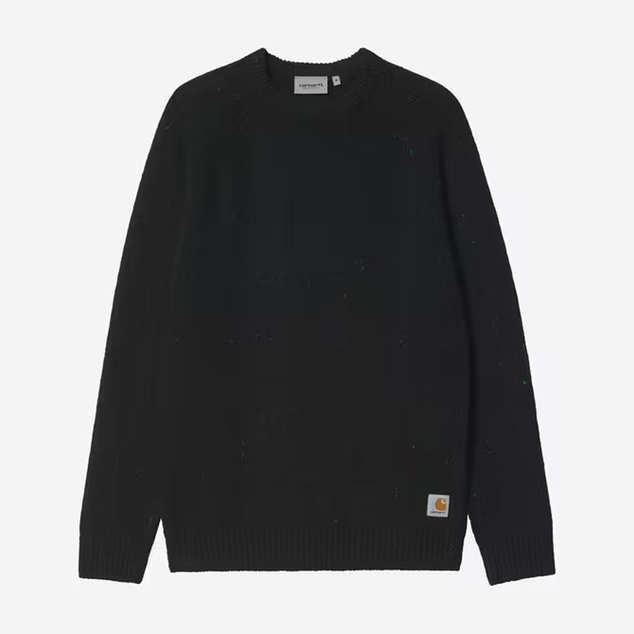Carhartt WIP Anglistic Sweater - Speckled Black