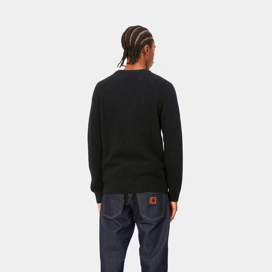 Carhartt WIP Anglistic Sweater - Speckled Black