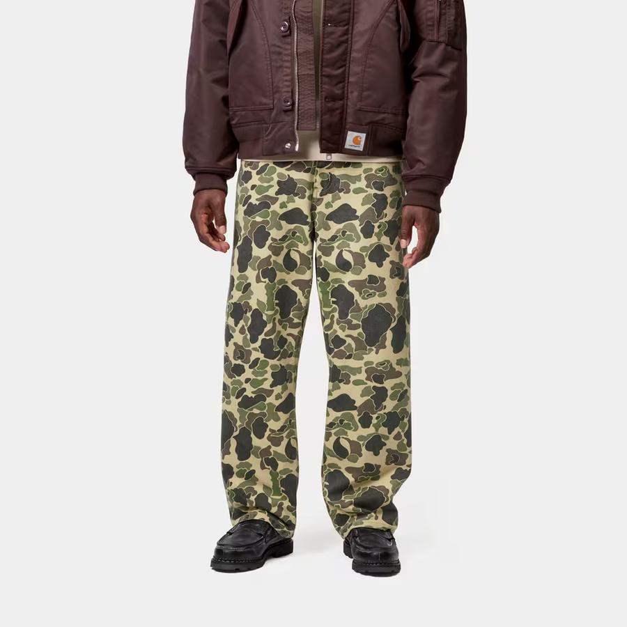 Carhartt WIP Camo Duck Single Knee Pant - Green (Stone Washed)