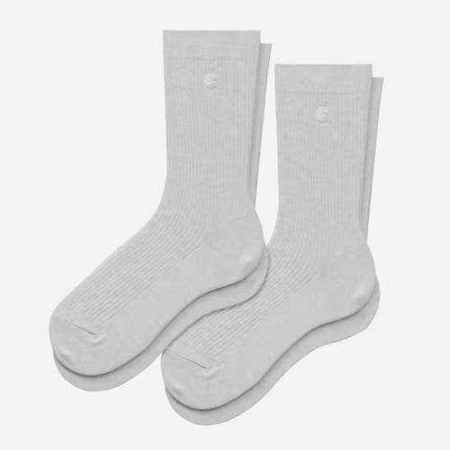 Carhartt WIP Madison Pack Socks - Ash Heather / White