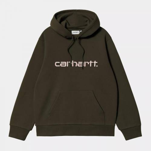 Carhartt WIP Hooded Carhartt Sweatshirt - Turtle / Air Pink