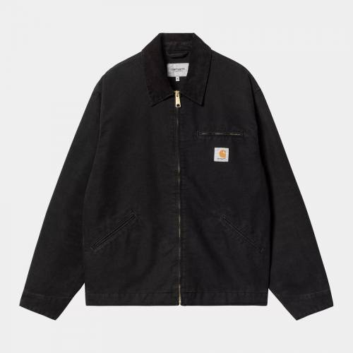 Carhartt WIP OG Detroit Jacket - Black / Black (Aged Canvas)