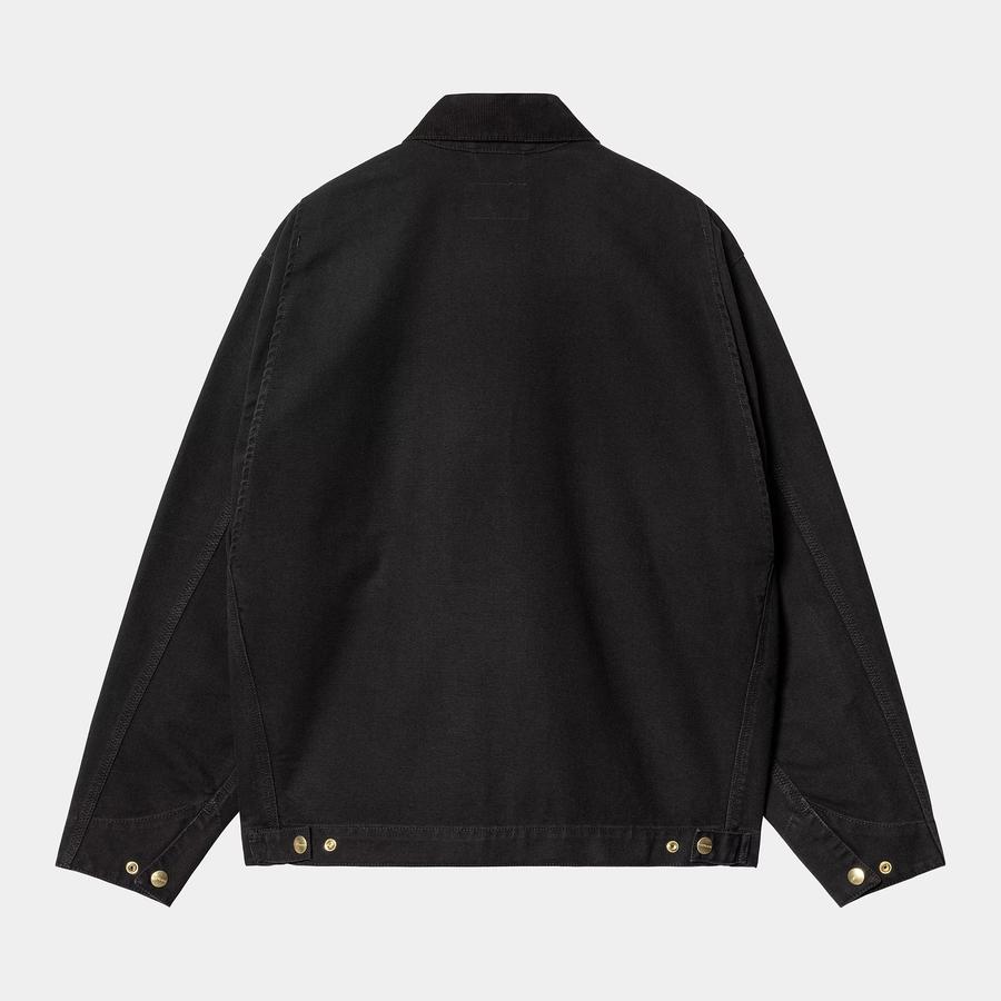 Carhartt WIP OG Detroit Jacket - Black / Black (Aged Canvas)
