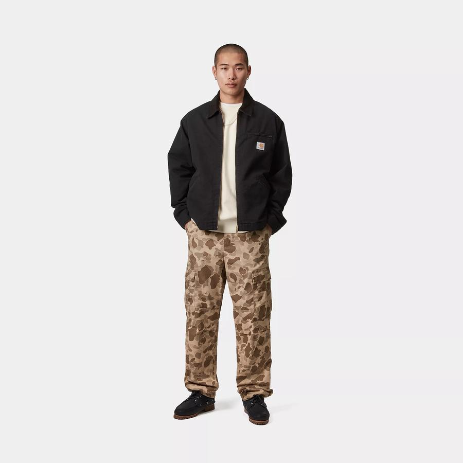 Carhartt WIP OG Detroit Jacket - Black / Black (Aged Canvas)