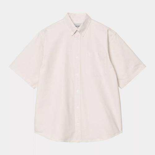Carhartt WIP S/S Braxton Shirt - Fleur De Sel / Wax
