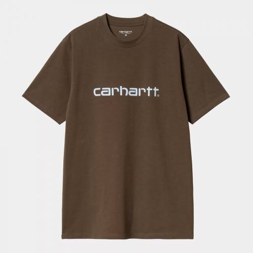 Carhartt WIP S/S Script T-Shirt - Liberica / Air Sky