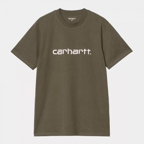Carhartt WIP S/S Script T-Shirt - Turtle / Air Pink