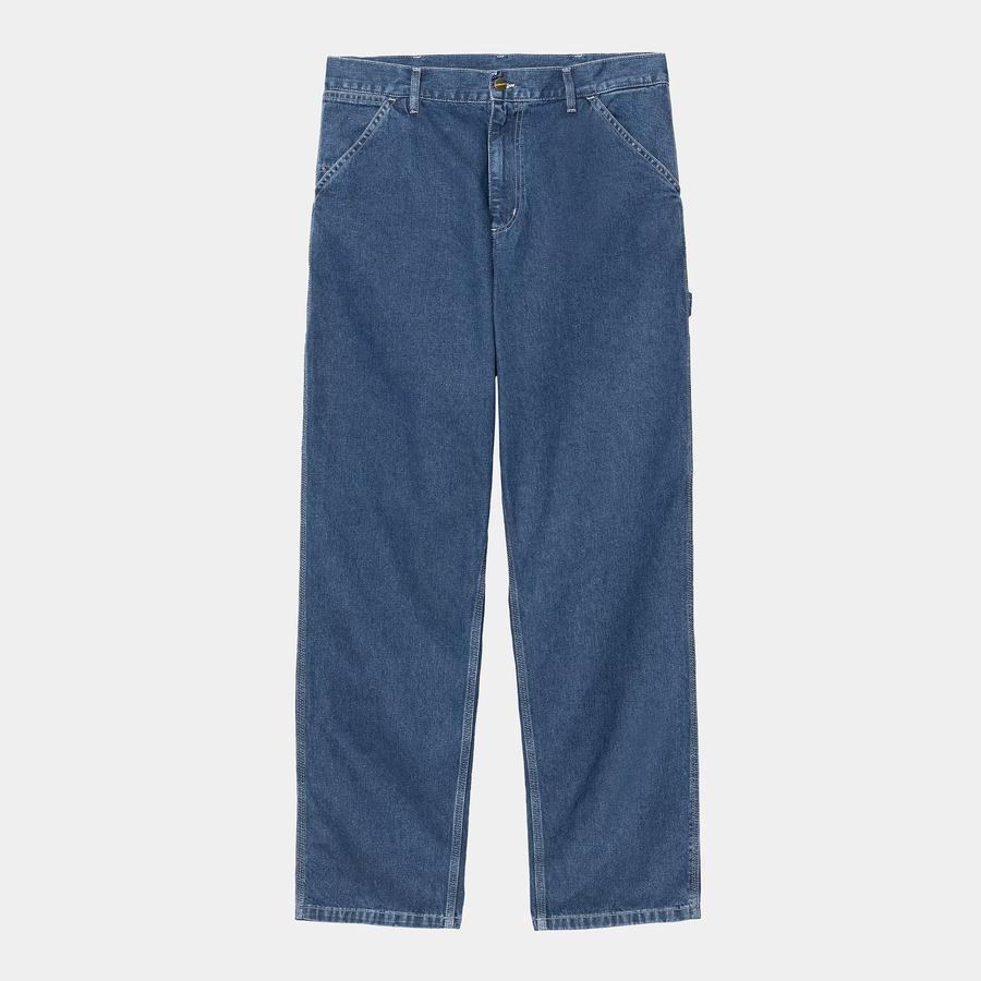 Carhartt WIP Single Knee Pant Heart Label - Blue (Stone Washed)
