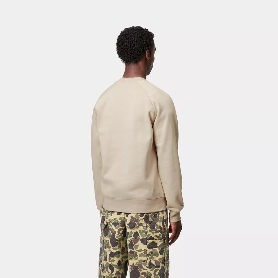 Carhartt WIP Chase Sweatshirt - Fleur De Sel / Gold