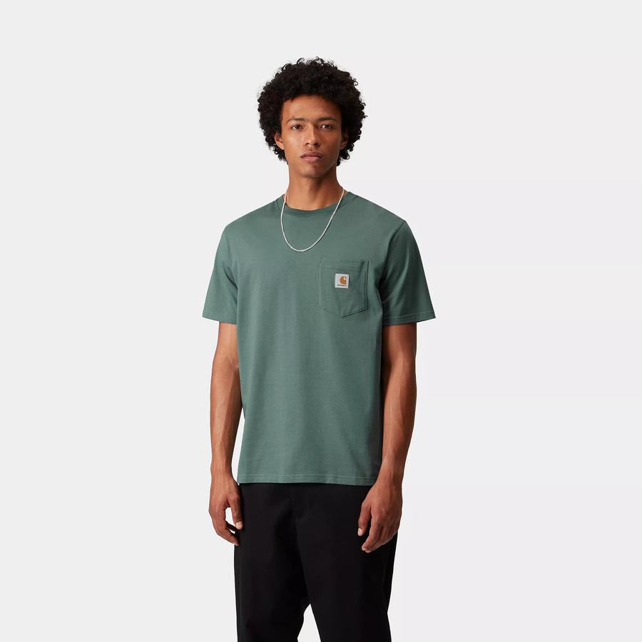 Carhartt WIP S/S Pocket T-Shirt - Silver Pine