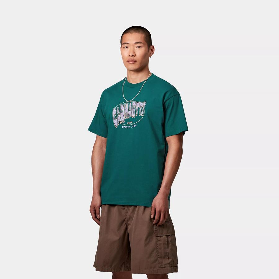 Carhartt WIP S/S Hot Script T-Shirt - Rainforest