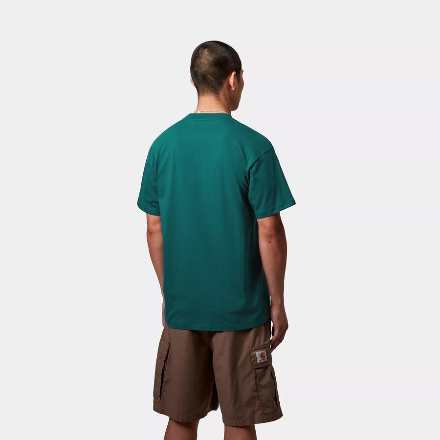 Carhartt WIP S/S Hot Script T-Shirt - Rainforest