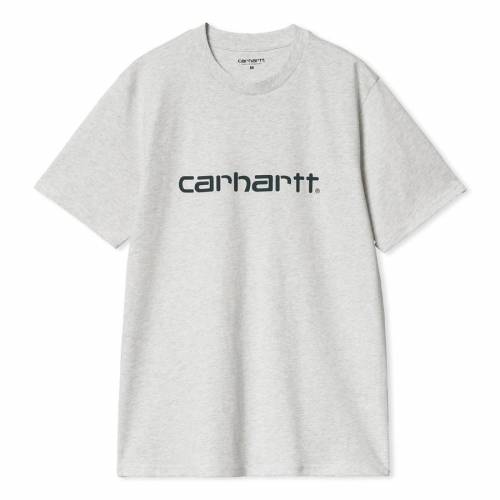 Carhartt WIP S/S Script T-Shirt - Ash Heather / Duck Blue