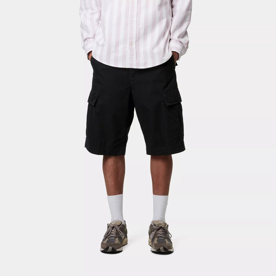Carhartt WIP Regular Cargo Short - Black (Garment Dyed)