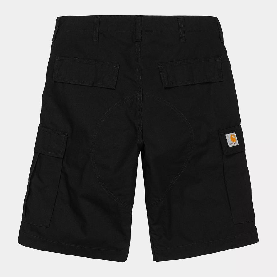 Carhartt WIP Regular Cargo Short - Black (Rinsed)