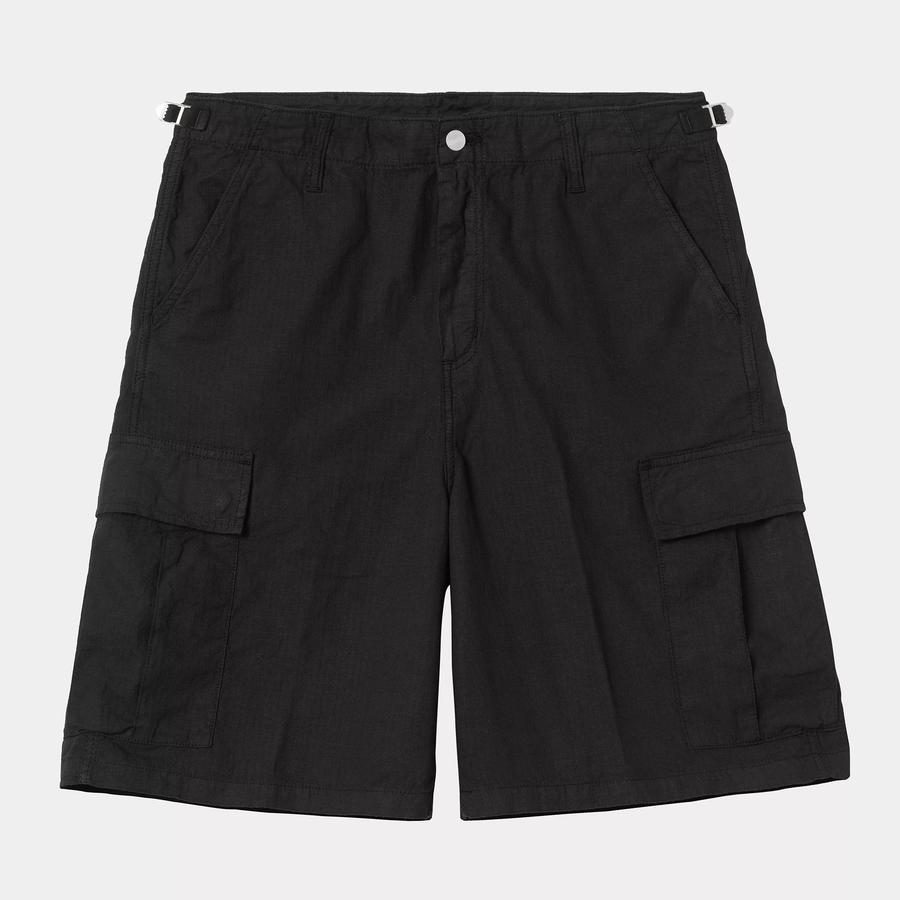 Carhartt WIP Alan Cargo Short - Black (Garment Dyed)