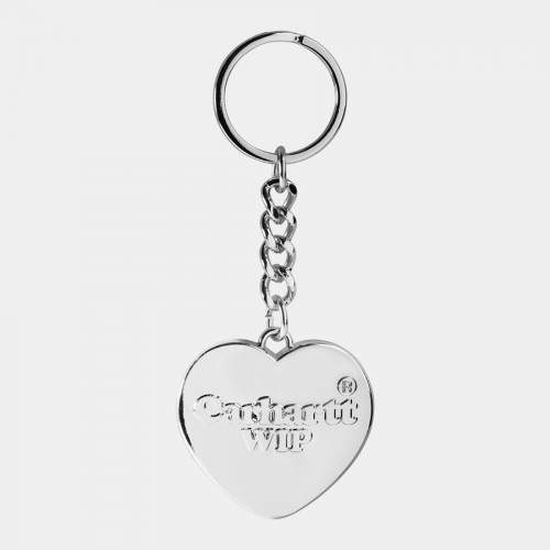 Carhartt WIP Heart Keychain - Silver