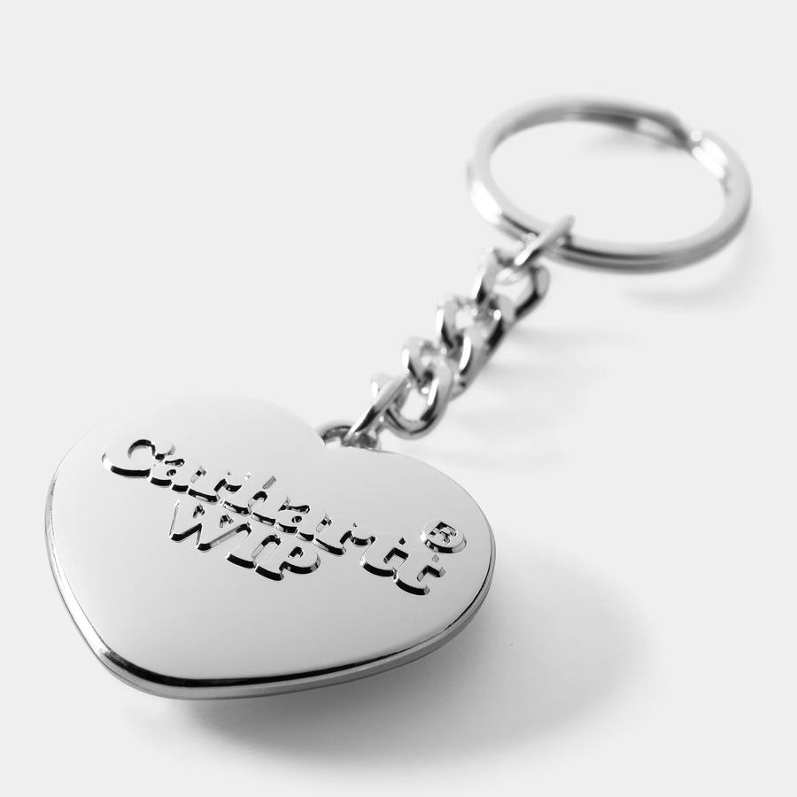 Carhartt WIP Heart Keychain - Silver