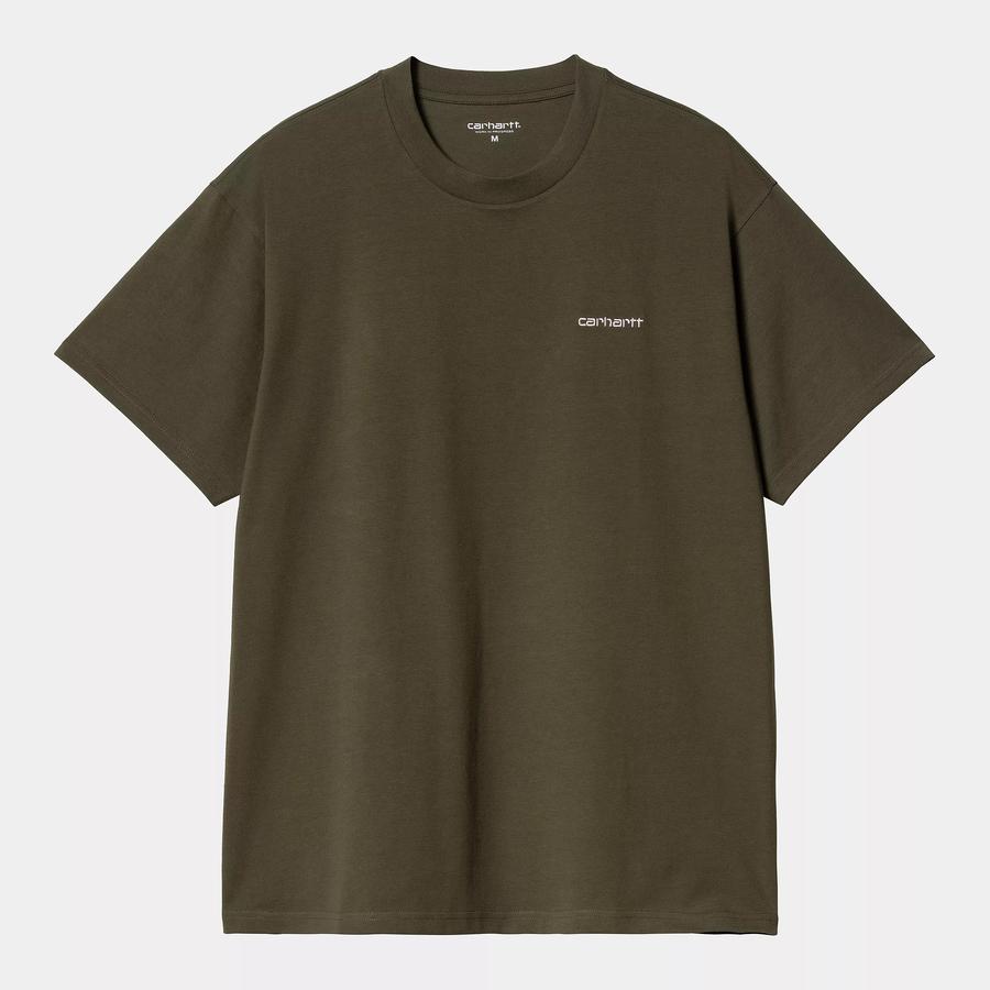 Carhartt WIP S/S Script Embroidery T-Shirt - Turtl...