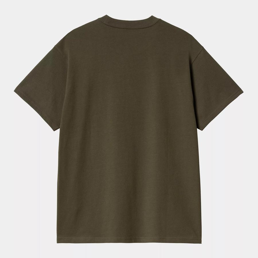 Carhartt WIP S/S Script Embroidery T-Shirt - Turtle / Air Pink