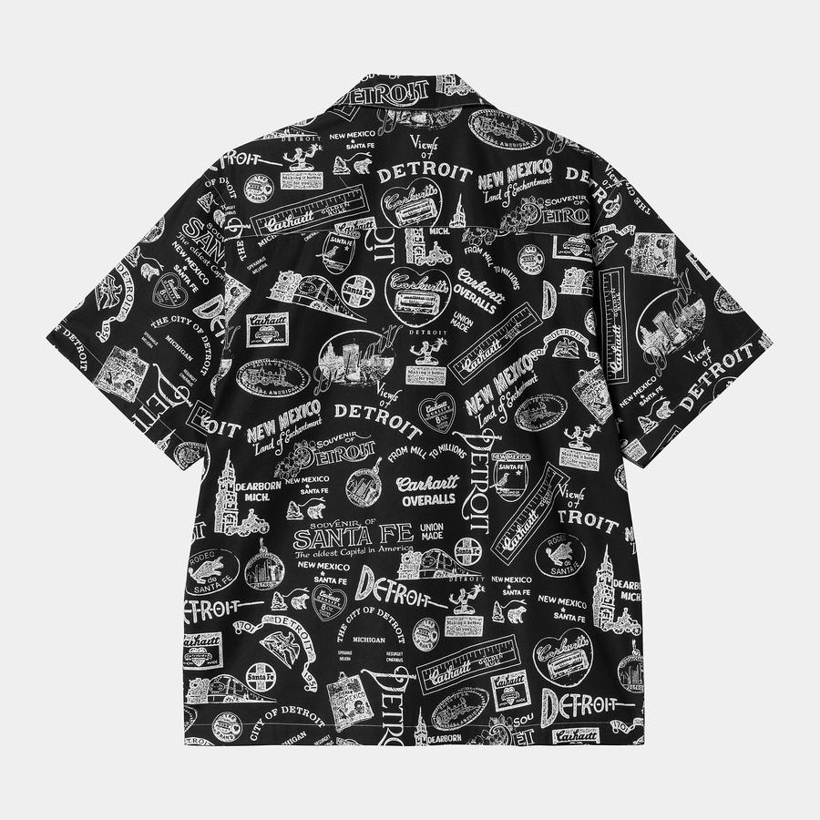 Carhartt WIP S/S State Souvenir Shirt - Black / Wax