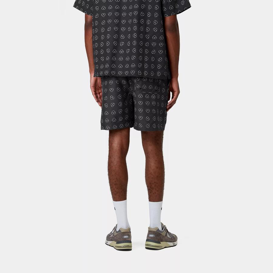 Carhartt WIP Slater Swim Trunks - Furoshiki Print / Black