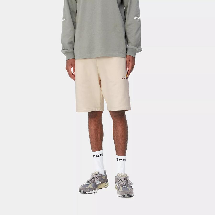 Carhartt WIP American Script Sweat Short - Natural