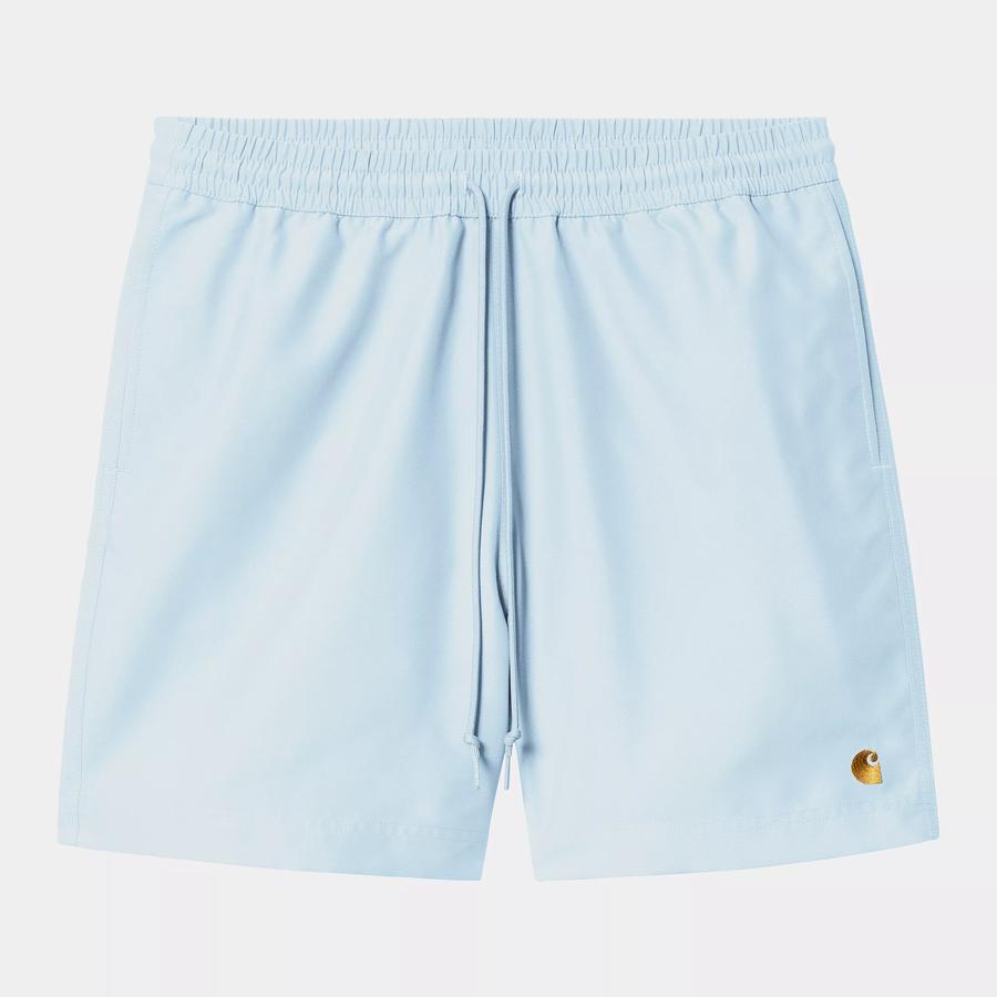 Carhartt WIP Chase Swim Trunk - Air Sky / Gold