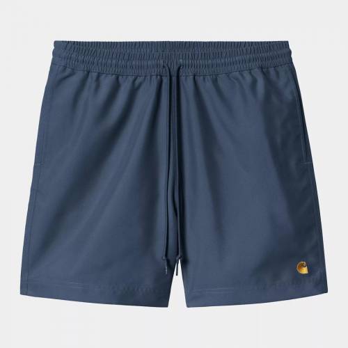 Carhartt WIP Chase Swim Trunk - Dusky Blue / Gold