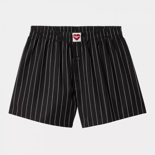Carhartt WIP Cotton Seaton Stripe Boxer - Black / Wax