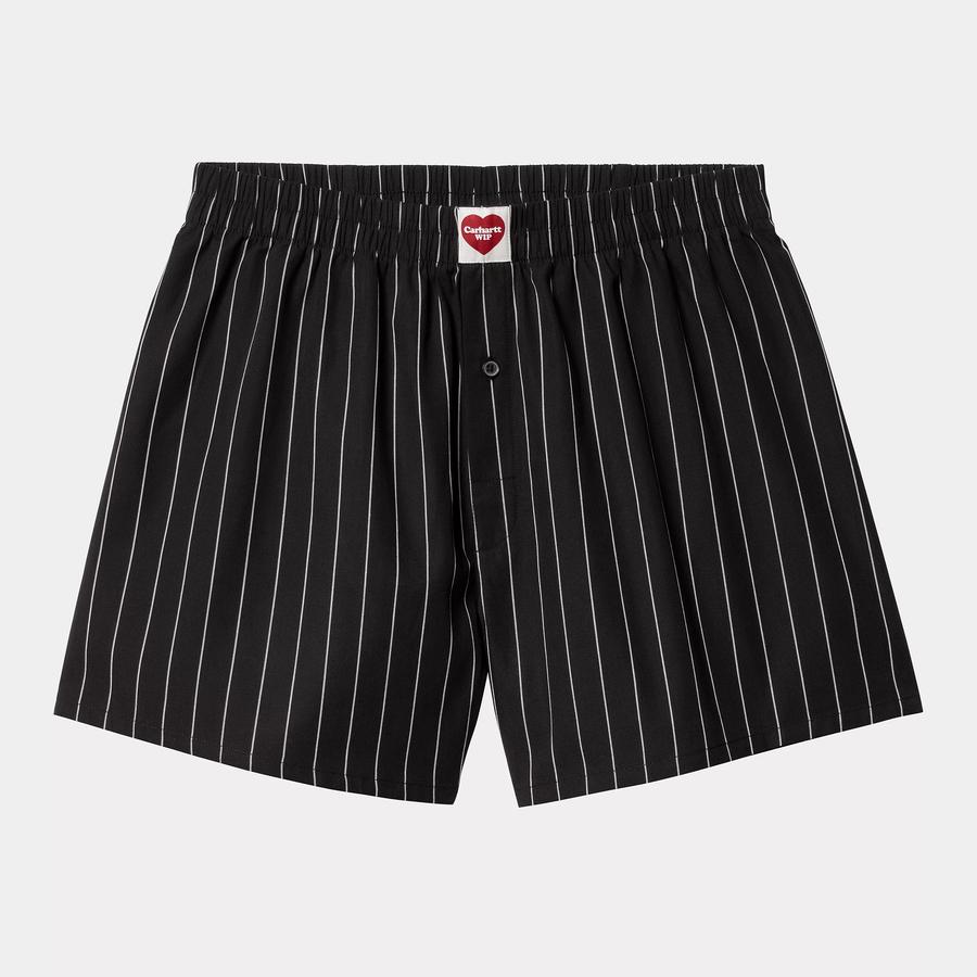 Carhartt WIP Cotton Seaton Stripe Boxer - Black / ...